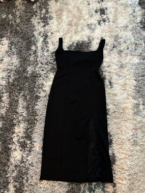 Lulus Davana Black Cutout Midi Dress, L